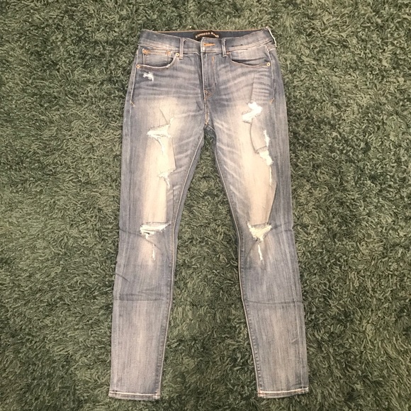Express Ripped Jeans- Size 6R - Picture 2 of 5